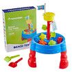 19p Sand Water Table Kids Beach Summer Sandbox Table Outdoor Activity Water Wheel Molds Kids Toy Christmas Birthday Gift
