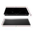 Devanti Electric Induction Cooktop 70cm Ceramic 4 Zones Stove Cook Top Hot Plate 7000W