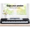 Alpha 61 Keys Electronic Piano Keyboard Digital Electric w/ Stand Stool Silver