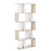 Artiss Bookshelf 5 Tiers - RITA White and Oak