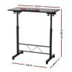 Artiss Laptop Desk Table Height Adjustable Wooden Bed Side Tables 80CM Black