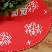 Jingle Jollys Christmas Tree Skirt 120cm Snowflake Ornaments Party Decorations