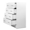 Artiss 4 Chest of Drawers - ANDES White