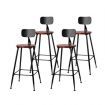 Artiss 4x Bar Stools Vintage Metal Chairs
