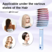 Boar Bristle Curved Hair Brush For Detangling Wet Or Dry Long Thick Hair Color Gradient Blue
