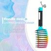 Boar Bristle Curved Hair Brush For Detangling Wet Or Dry Long Thick Hair Color Coloful