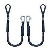2Pcs 4FT Bungee Dock Line Boat Ropes for Docking Line Mooring Rope with Stainless Steel Clip Accessories for Boats