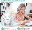 Portable CD Player Rechargeable MP3 Dual Bluetooth Speakers LCD Display Car Home AUX USB White Audio Entertainment