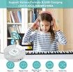 Portable CD Player Rechargeable MP3 Dual Bluetooth Speakers LCD Display Car Home AUX USB White Audio Entertainment
