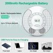 Portable CD Player Rechargeable MP3 Dual Bluetooth Speakers LCD Display Car Home AUX USB White Audio Entertainment