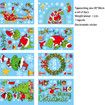 8Pcs Grinch Christmas Window Stickers Double-Sided Christmas Decorations Grinch Party Supplies