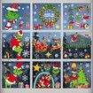 8Pcs Grinch Christmas Window Stickers Double-Sided Christmas Decorations Grinch Party Supplies
