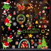 8Pcs Grinch Christmas Window Stickers Double-Sided Christmas Decorations Grinch Party Supplies