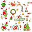 8Pcs Grinch Christmas Window Stickers Double-Sided Christmas Decorations Grinch Party Supplies
