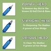 Golf Wedge Groove Sharpener Tool, Golf Club Sharpener, Aluminum Alloy Shaft Golf Club Groove Cleaner, Blue