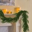 4 Pcs Artificial Norfolk Pine Garlands,Real Touch Winter Pine Garland, Green Artificial Greenery Garland for Table,Mantle,Wall,Indoor,Outdoor Christmas Decorations (1.8M/6 FT)