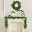 2 Pcs Artificial Norfolk Pine Garlands,Real Touch Winter Pine Garland, Green Artificial Greenery Garland for Table,Mantle,Wall,Indoor,Outdoor Christmas Decorations (1.8M/6 FT)