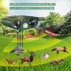 Ultrasonic Cat Deterrent,Solar Powered Deterrent with Motion Sensor and Flashing Lights Outdoor Solar Farm Garden Yard Device