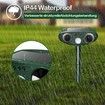 Ultrasonic Cat Deterrent,Solar Powered Deterrent with Motion Sensor and Flashing Lights Outdoor Solar Farm Garden Yard Device