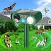 Ultrasonic Cat Deterrent,Solar Powered Cat Deterrent Device with Flashing Light,Cat Deterrent Device with Motion Sensor,Outdoor Solar Device