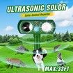 Ultrasonic Cat Deterrent,Solar Powered Cat Deterrent Device with Flashing Light,Cat Deterrent Device with Motion Sensor,Outdoor Solar Device