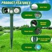 Ultrasonic Cat Deterrent,Solar Powered Cat Deterrent Device with Flashing Light,Cat Deterrent Device with Motion Sensor,Outdoor Solar Device