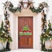 Grinch Christmas Hanging Sign Christmas Welcome Sign Door Wooden Sign for Home Tree Decorations