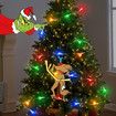LED Grinches Outdoor Christmas Decorations Fence Yard Decorations 3M LED Lights BATTERY POWER Yard Signs for Christmas Holiday Garden