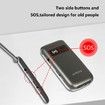 4G Volte Flip Mobile Phones Unlocked for Seniors,Big Buttons Cell Phone for Elderly Kids,Clear Sound,SOS Button,Talking Numbers G3 Grey