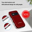 4G Volte Flip Mobile Phones Unlocked for Seniors,Big Buttons Cell Phone for Elderly Kids,Clear Sound,SOS Button,Talking Numbers G3 Red