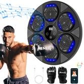 Music Boxing Machine,Home Wall-Mounted Training Gear with Gloves,Boxing Training Punching Equipment with Blutooth,Fitness and Reflex Improvement