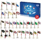 Advent Calendar 2024 Fishing Lure for Man Teen, 24 Days Christmas Countdown Fish Tackle Set