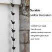 2.4Meter Mobile Birds on Cups Rain Chain for Outside, Rain Chains for Gutters Downspouts, Dark Bronze
