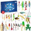 Advent Calendar 2024 Fishing Lure for Man Teen, 24 Days Christmas Countdown Fish Tackle Set