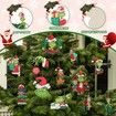 Christmas Ornaments Grinchs 24PCS Tree Decorations Wooden Hanging Cute Home Party Indoor Festive Holiday Craft