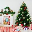 Ornament Christmas Balls 12pcs Glittering 2.4 Inch Hanging Xmas Tree Decor Swirl Candy Cane Elf Red Green Plastic Festive Display