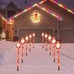 5 Pack LED Christmas Solar Power Ground Stake Outdoor Pathway Party Supply Waterproof Solar IP65 Christmas