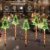 Solar Christmas LED Stake 5PCS Outdoor Pathway Lighting Party Decoration Waterproof Garden Ground Energy Saving IP65 Festive