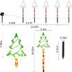Solar Christmas LED Stake 5PCS Outdoor Pathway Lighting Party Decoration Waterproof Garden Ground Energy Saving IP65 Festive