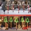 Solar Christmas LED Stake 5PCS Outdoor Pathway Lighting Party Decoration Waterproof Garden Ground Energy Saving IP65 Festive