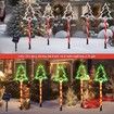 Solar Christmas LED Stake 5PCS Outdoor Pathway Lighting Party Decoration Waterproof Garden Ground Energy Saving IP65 Festive