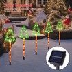 Solar Christmas LED Stake 5PCS Outdoor Pathway Lighting Party Decoration Waterproof Garden Ground Energy Saving IP65 Festive