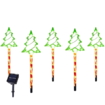 Solar Christmas LED Stake 5PCS Outdoor Pathway Lighting Party Decoration Waterproof Garden Ground Energy Saving IP65 Festive