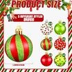 24 Pcs 5cmChristmas Ball Ornaments Glittering Red Green Ball Ornaments Swirl Candy Hanging Ball Decoration
