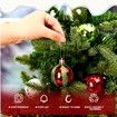24 Pcs 5cmChristmas Ball Ornaments Glittering Red Green Ball Ornaments Swirl Candy Hanging Ball Decoration