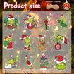 Grinch Christmas Tree Decor Baby Wooden Pendant Fun Green Monster Grinchmas Accessories Hanging Xmas Ornaments