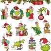 Grinch Christmas Tree Decor Baby Wooden Pendant Fun Green Monster Grinchmas Accessories Hanging Xmas Ornaments