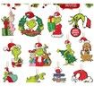 Grinch Christmas Tree Decor Baby Wooden Pendant Fun Green Monster Grinchmas Accessories Hanging Xmas Ornaments