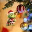 12pcs Christmas Tree Grinch Baby Acrylic Pendant Funny Green Accessories Christmas Pendants Hanging