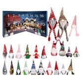 Christmas Gnome Advent Calendar with 24 Gnome Plush Toys,24 Day Christmas Gonk Advent Calendar, Xmas Countdown Calendar Gnome Gift